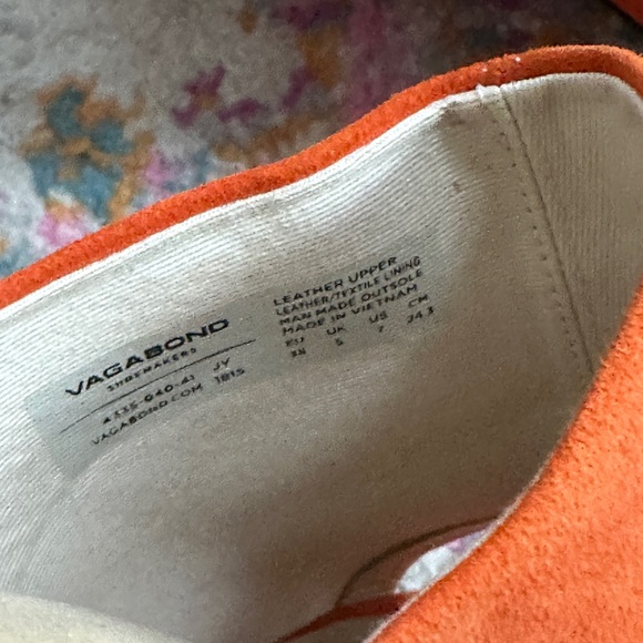 Vagabond Orange Suede Open-Toe Mule Heels - Picture 5 of 7